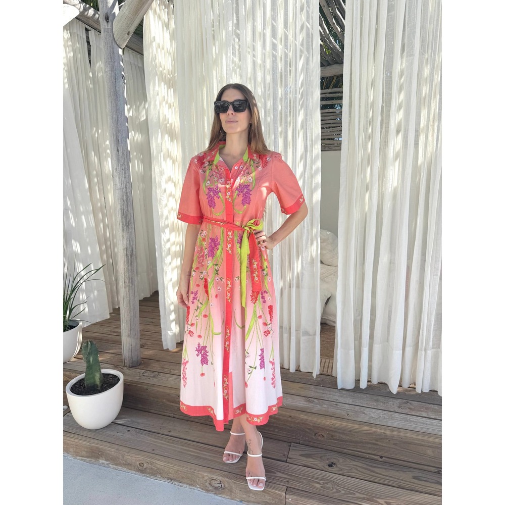 Isla & Payal Chelsea Maxi Dress Hyacinth Pink Ombre Small New With Tags